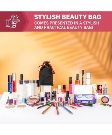 Makeup Set Glamza 10 Piece Lucky Dip Gift Makeup Kit for Women & Teenage Girls - Includes 10 Makeup Items In Black Organza Beauty Bag - Buy Online on SooperMarket.com