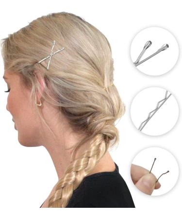 BasicSense 30PCS Silver Metal Bobby Kirby Hair Pins - Stylish Hair Accessories - Buy Online on SooperMarket.com