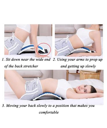 UniForU Back Stretcher Lumbar Stretcher Multi-Level Lumbar Stretching Device with Accupressure Points (White+Blue) - Buy Online on SooperMarket.com