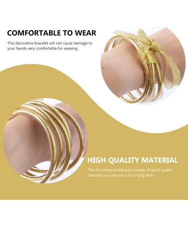 STOBOK 1pc Ribbon Glitter Bracelet Bangles Glitter Jelly Bangle Silicone Glitter Filled Jelly Bracelet Bowknot Jelly Bangle Bracelets Purple Women's Plastic Accessories Bagging Machine Golden 7.5x7.5cm - Buy Online on SooperMarket.com