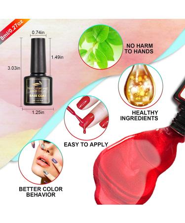 39 Pcs Gel Nail Polish Set - 36 Colors UV LED Soak Off Nail Gel Kit with Glossy & Matte Top Coat - Popular Nail Art Colors - Buy Online on SooperMarket.com