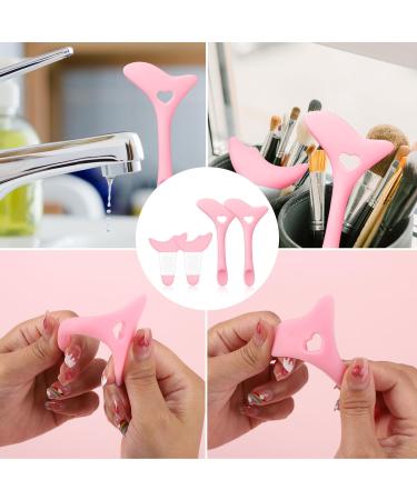 4pcs Eyeliner Stencils Eyeliner Helper Tool Silicone Eyeliner Eyeshadow Stencils Mascara Shield Applicator for Eyeliner Eyelashes Eyebrows Lip Liner Face Contour (Pink) - Buy Online on SooperMarket.com