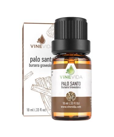 VINEVIDA Palo Santo Essential Oil 10 mL - Undiluted Palo Santo Oil 10 mL - Palo Santo Candle Oil Scent - DIY Candle Scents for Candlemaking - 10 mL Essential Oil for Soap Making Safe for Skin Palo Santo 0.33 Fl Oz (Pack ...