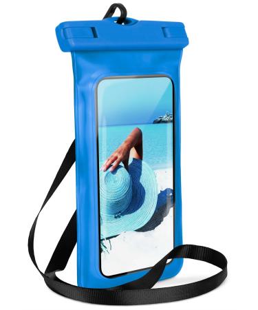 Oneflow waterproof mobile phone cover for Samsung Galaxy A55 5G |Touch & camera window + bracelet and loop for hanging blue (Aqua-Blue)