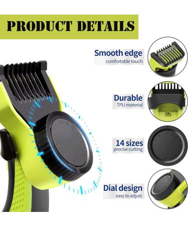 Adjustable Guard Comb for Philips OneBlade QP2520 QP2530 QP2620 QP2630 Replacement Blade Professional Blade Trimmer with Adjustable Hair Guards Combs 14 Shift Sizes from 0.4 to 10 mm - Buy Online on SooperMarket.com