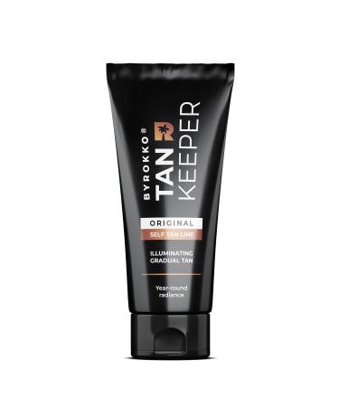 BYROKKO Tan Keeper (200 ml) Gradual Tanning Moisturiser Self Tan Body Cream with Premium Ingredients Vegan & Cruelty-free