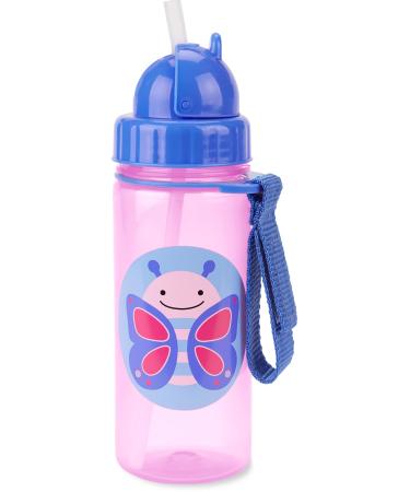 Skip Hop Toddler Sippy Cup with Straw  Zoo Straw Bottle 13 oz  Butterfly