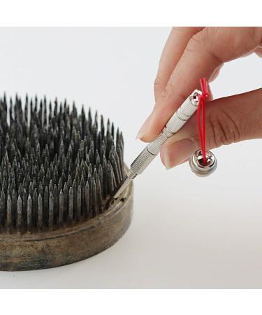Wazakura Hanafubuki Ikebana Kenzan Needle Cleaner & Straightener 2.6(70mm) - Made in Japan | 2-in-1 Flower Holder Pin Frog Repair Tool - Stainless Steel 2.6(70mm) - Silver - Buy Online on SooperMarket.com