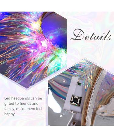 EARENT Light Up Headband | LED Glow Hair Hoop for Women and Girls - Perfect for Rave, Nightclub, Costume Party - Buy Online on SooperMarket.com