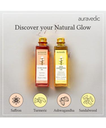 AURAVEDIC Skin Lightening & Kumkumadi Oil 100ml Duo for Radiant Skin - Buy Online on SooperMarket.com