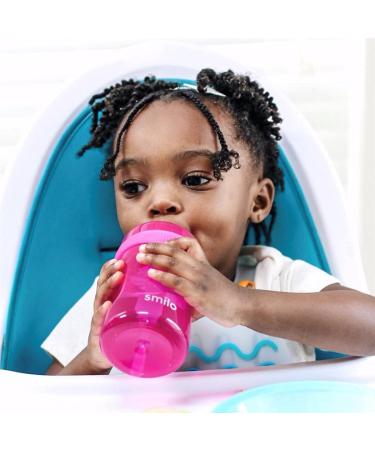 Smilo Sippy Cup 2 Pack for Toddlers (1+ years) - Spill Proof, Fold-Away Silicone Spout - 8.5 oz Capacity - BPA-Free - Made in USA - Aqua & Green/Blue - 2 Pack - Buy Online on SooperMarket.com