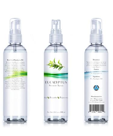 Eucalyptus Oil Shower Spray 4oz - Premium Essential Oil Mist for Spa and Bath - Buy Online on SooperMarket.com