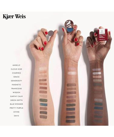 Kjaer Weis Powder Eye Shadow | Highly Pigmented Blue Eyeshadow | Organic & Cruelty-Free | Long-Lasting Blendable Clean Makeup - Buy Online on SooperMarket.com