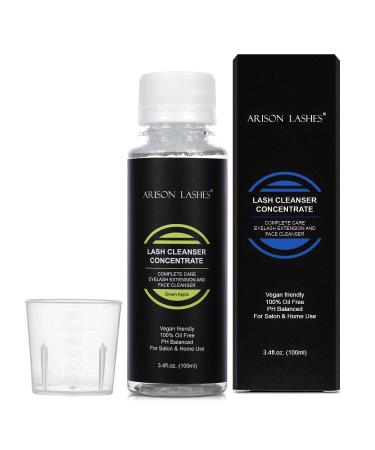 Eyelashes Cleaner Concentrate 100ml - Foam Shampoo for Extensions & Natural Lashes | Paraben & Sulfate Free | Makeup Remover for Salon & Home Use (Apple) - Buy Online on SooperMarket.com