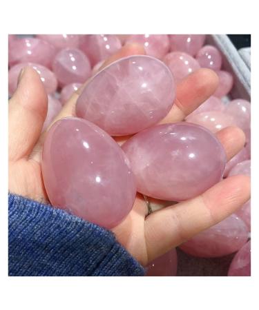 1pc Natural Pink Crystal Quartz Beauty Egg - Shaped Crystal Ball Moisturizing Powder Crystal Facial Facial Lifting Jade Home Goods (Size : 3cm)