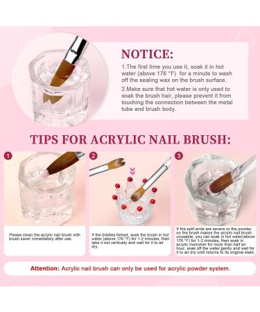 Saviland Acrylic Nail Brush Set - 4PCS Pink Leopard Print Brushes for Nail Extensions & Carving - Sizes 8/10/12/14 - Buy Online on SooperMarket.com