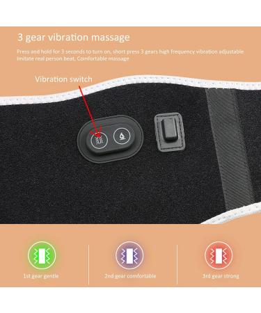 Premium Heated Waist Belt - Adjustable Massage Heating Pillow for Lower Back Pain Relief | Vibration & Heat Therapy Wrap for Cramps - Buy Online on SooperMarket.com