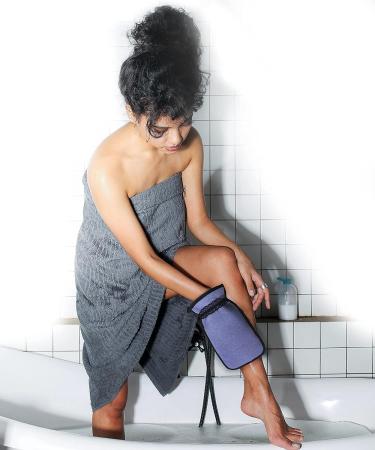 Stardust Exfoliating Mitt: Gloves, Washcloth & Towel for Dead Skin Removal, Ingrown Hair & Self-Tanning - Korean & Italian Exfoliating Essentials - Buy Online on SooperMarket.com