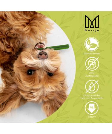 Mersjo Dog Dental Sticks | Healthy Grain-Free Treats for Medium Dogs (10-25kg) | 56 Pieces | Reduces Bad Breath & Supports Oral Hygiene - Buy Online on SooperMarket.com