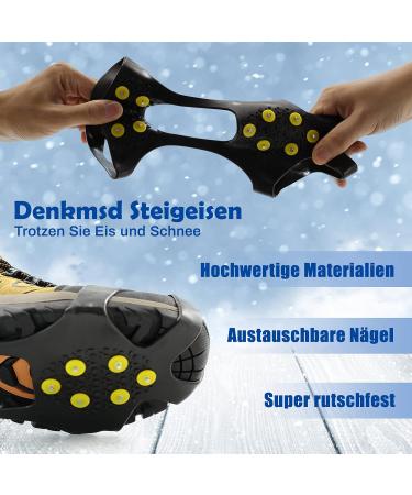 Premium 10-Spike Shoe Crampons - Anti-Slide Winter Chains for Outdoor Sports & Mountaineering (Size 31-36) - Buy Online on SooperMarket.com