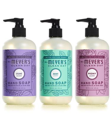 MRS. MEYER'S CLEAN DAY Spring Hand Soap Variety Pack 1 Lilac 1 Peony 1 Mint 3 CT