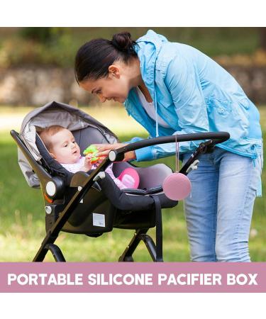 Virtcoy Silicone Loosteretui - Versatile Pink/Violet Storage Case for Pacifiers Keys Lip Balm & More | Ideal Travel Accessory - Buy Online on SooperMarket.com