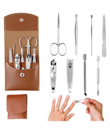 Nail Clipper Set Professional Manicure Set 8 Pieces Grooming Kit Manicure Pedicure Tools Travel Nail Set Personal Care Beauty