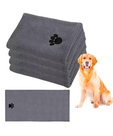 4 PCs dog towel extra absorbent dog towel extra absorbent microfiber towels for dogs cats towel dogs microfiber towel for dogs soft small medium -sized large dogs (35*75)