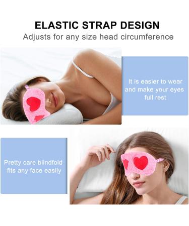 Adjustable Plush Heart Eye Mask for Daytime Naps, Travel, and Valentine's Day | Soft Blindfold for Deep Sleep and Relaxation - Buy Online on SooperMarket.com