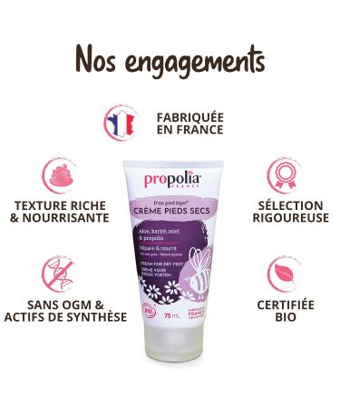 Propolia Secs Organic Foot Cream 75ml - Nourishing All-Natural Relief for Dry Feet | International Shipping Available - Buy Online on SooperMarket.com