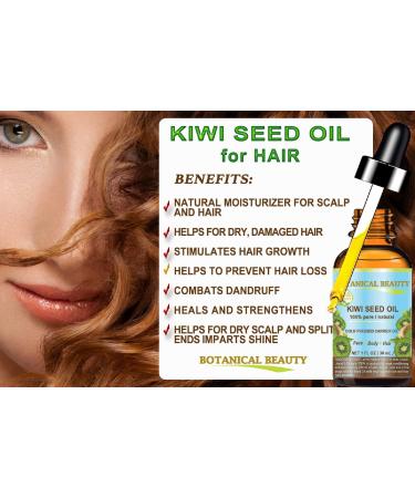 Kiwi Seed Oil - 100% Pure Virgin Cold Pressed Carrier Oil for Face, Skin, Body, Hair, Nails - 2 fl.oz (60ml) by Botanical Beauty - Buy Online on SooperMarket.com