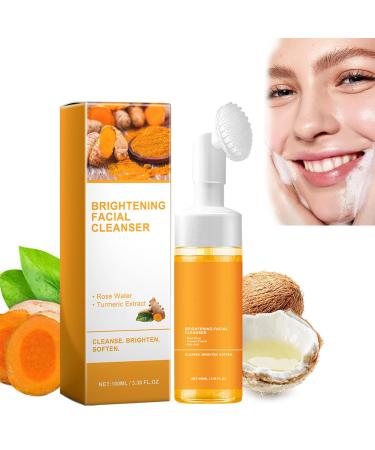 Turmeric Facial Cleanser Foaming Face Wash Turmeric Face Wash Turmeric Acid Foaming Cleanser Deep cleansing Hydrating Skincare Facials Wash Suitable for All Skin 1PCS