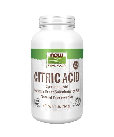 NOW Foods Citric Acid Sprouting Aid Great Substitute for Salt Preservative Found in Citrus Fruits 1-Pound 1 Pound (Pack of 1)