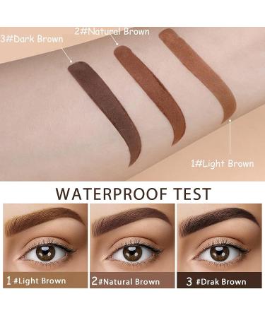 Eyebrow Stamp Stencil Kit - 10 Reusable Stencils, 2 Spiral Brushes - Light Brown - Buy Online on SooperMarket.com