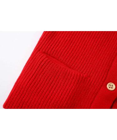 SMILING PINKER Toddler Girls Knit Cardigan Red - Soft Warm Sweater 5 Years - Buy Online on SooperMarket.com