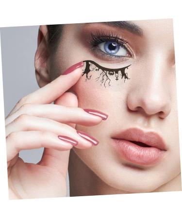 Healeved 4 Pairs Halloween Eyeliner Stickers Red Eyeshadow Stickers Girl Stickers Face Decals Pvc Black - Buy Online on SooperMarket.com