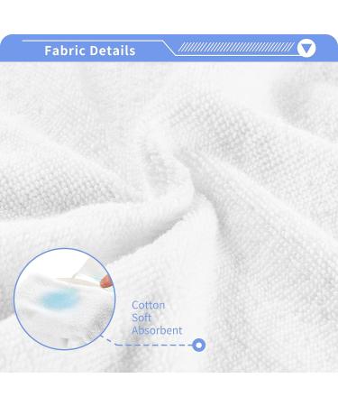 SUABO White Marble Gold Print Washcloths Set 6 - Absorbent & Quick Drying Fingertip Towels for Bathroom, Spa, Gym & Kitchen - Buy Online on SooperMarket.com