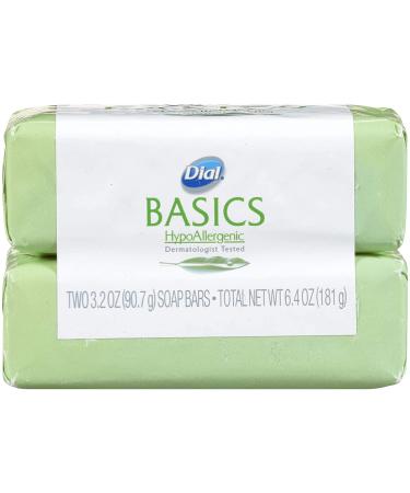 Dial Basics Hypoallergenic Bar Soap â€“ Gentle Skin Care, 2 Count Pack - Buy Online on SooperMarket.com