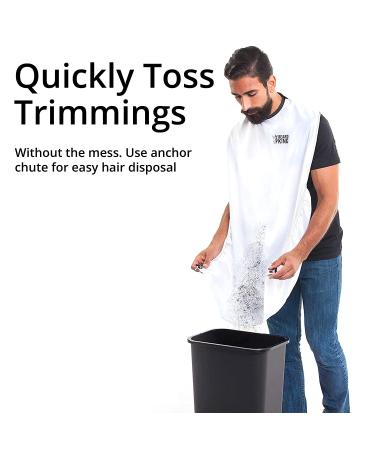 Beard King Beard Bib Apron for Men - Original Cape As Seen on Shark Tank - Hair Catcher for Shaving & Trimming - Grooming Gifts for Dad or Husband - White - Buy Online on SooperMarket.com