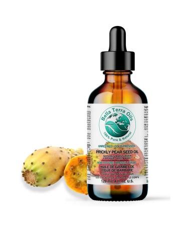 Prickly Pear (Cactus) Seed Oil. 120ml. 100% Pure. Cold-pressed. Unrefined. 150% more Vitamin E than Argan Oil! Lightweight. Natural Moisturizer. 120 ml (Pack of 1)