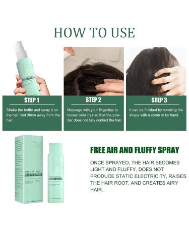 LONGLUAN Leave-in Dry Hair Spray (3Pcs) - Oil-control Fluffy Volume Hairspray 3.38 oz for All Hair Types - Buy Online on SooperMarket.com