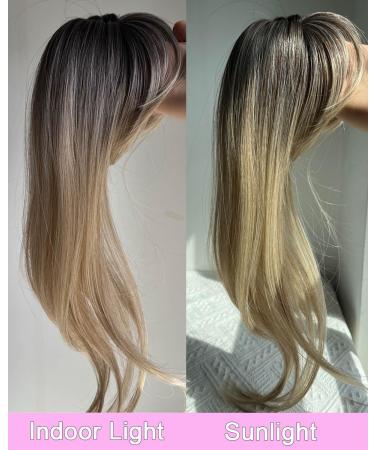 MORICHY Clip in Fringe 360 Bangs Hair Clip Fake Bangs with Long Layered Fringe Clip in Hair for Women Mix Blonde Bangs Clip in Hair Extensions Curved Bangs for Daily Use(Mix Blonde with Dark Root) 18Inch RT6/22/613A# - Buy Online on SooperMarket.com