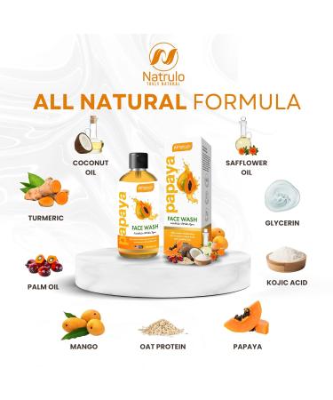 Papaya Soap Face & Body Wash Natural Skin Brightening Acne Reducing & Hyperpigmentation Treatment Kojic Acid & Turmeric Cleanser Made in USA - Buy Online on SooperMarket.com