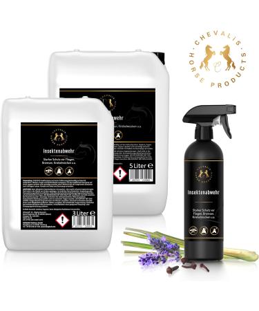 Chevalis Insect Protection for Horses - 10L Canister | Effective Defense Against Flies Mosquitoes and Ticks with Essential Oils - Buy Online on SooperMarket.com