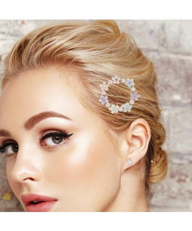 KALLORY Women's Acrylic Flower Hair Clips - 4pcs Rhinestone Bobby Pins for Girls & Women - Buy Online on SooperMarket.com