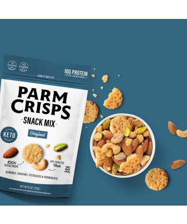 ParmCrisps Snack Mix Variety - Cheese Crisps and Nuts Snack (Original, Smokey Barbeque, Ranch) - High-Protein, Low Carb, Gluten Free - 6oz (Pack of 3) - Buy Online on SooperMarket.com
