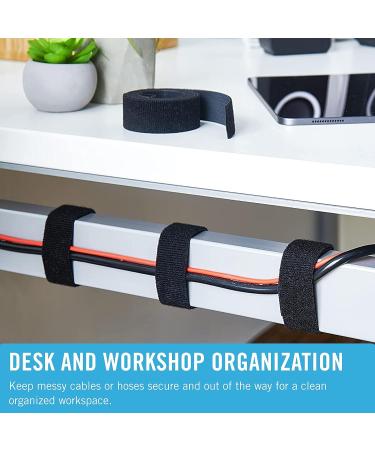 VELCRO Brand ONE-WRAP Double Sided Roll | 45 Ft x 1-1/2 In | Cut to Length Straps Heavy Duty | Bundling Ties Fasten to Themselves for Secure Hold  Black (91881) Black Hook and Loop Straps - Buy Online on SooperMarket.com