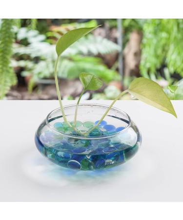 Hisredsun 290 Pcs Mixed Color Glass Pebble Stones - 1.35kg Decorative Vase Fillers & Aquarium Gems - 17-20mm Flat Marble Pearls - Buy Online on SooperMarket.com