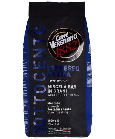 Caff Vergnano 1882 Espresso Crema 800 - Whole Coffee Beans 1kg