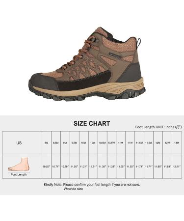 FREE SOLDIER Men's Waterproof Hiking Boots - Lightweight & Breathable Ankle Boots for Trekking - Black/Brown, Size 12 - Buy Online on SooperMarket.com
